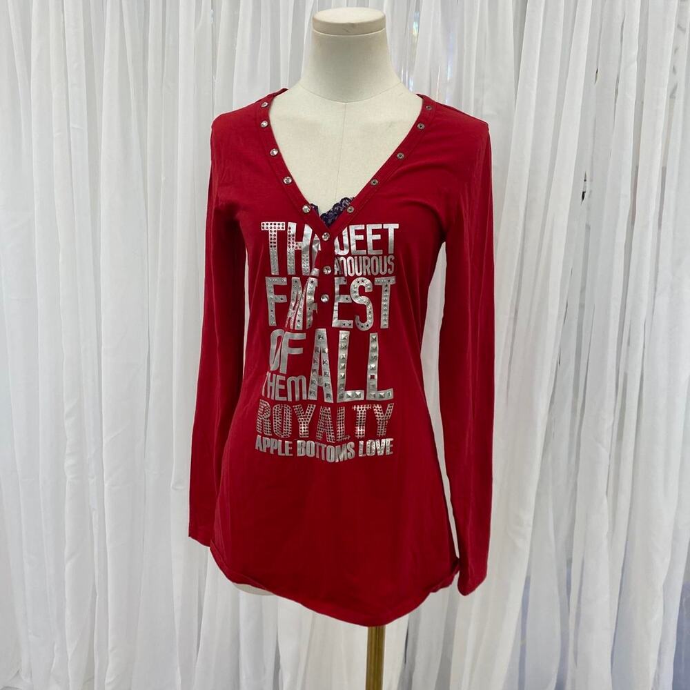 Vintage y2k apple bottoms graphic top